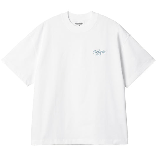 Carhartt WIP Signature Script T-Shirt White/Dusty Ice