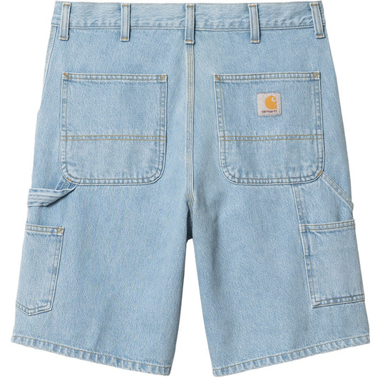 Carhartt WIP Single Knee Short Blue Heavy Stone Bleached