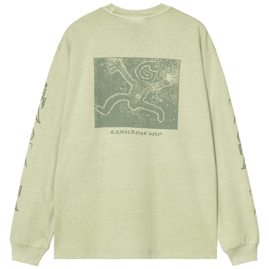 Carhartt WIP Terrestrial Longsleeve T-Shirt Pale Olive/Dollar Green Pigment Garment Dyed