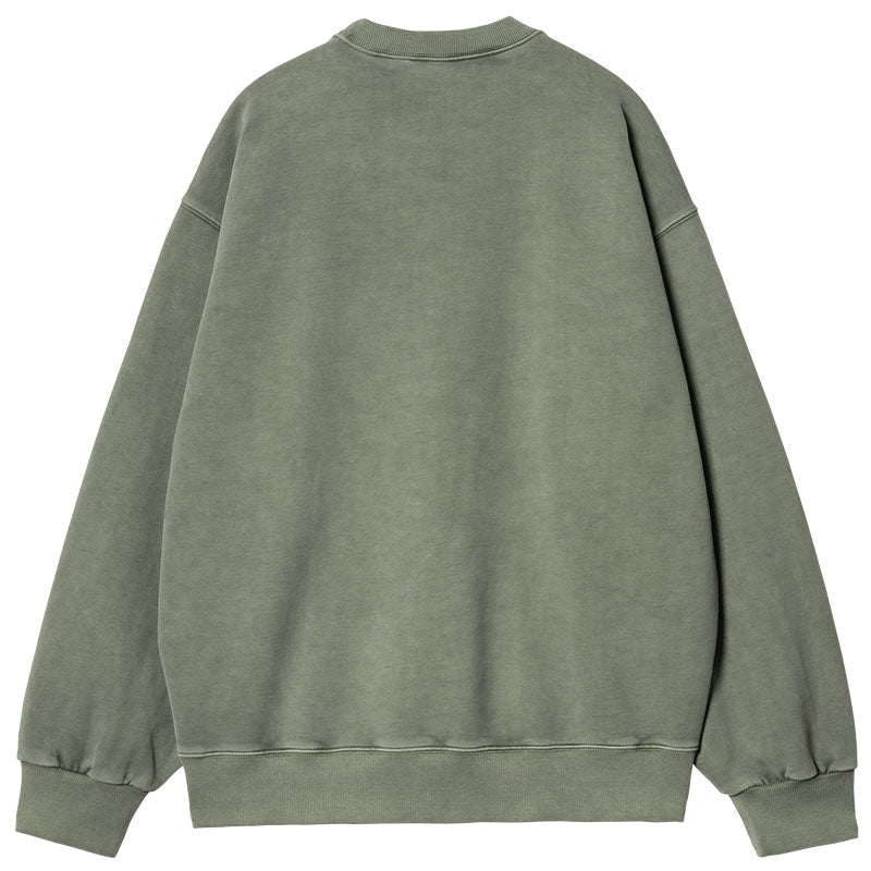 Carhartt WIP Vista Sweater Smoke Green Garment Dyed
