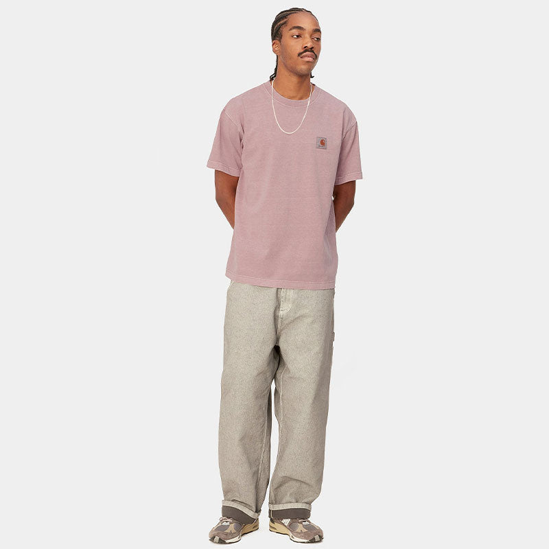 Carhartt WIP Vista T-Shirt Glassy Pink Garment Dyed
