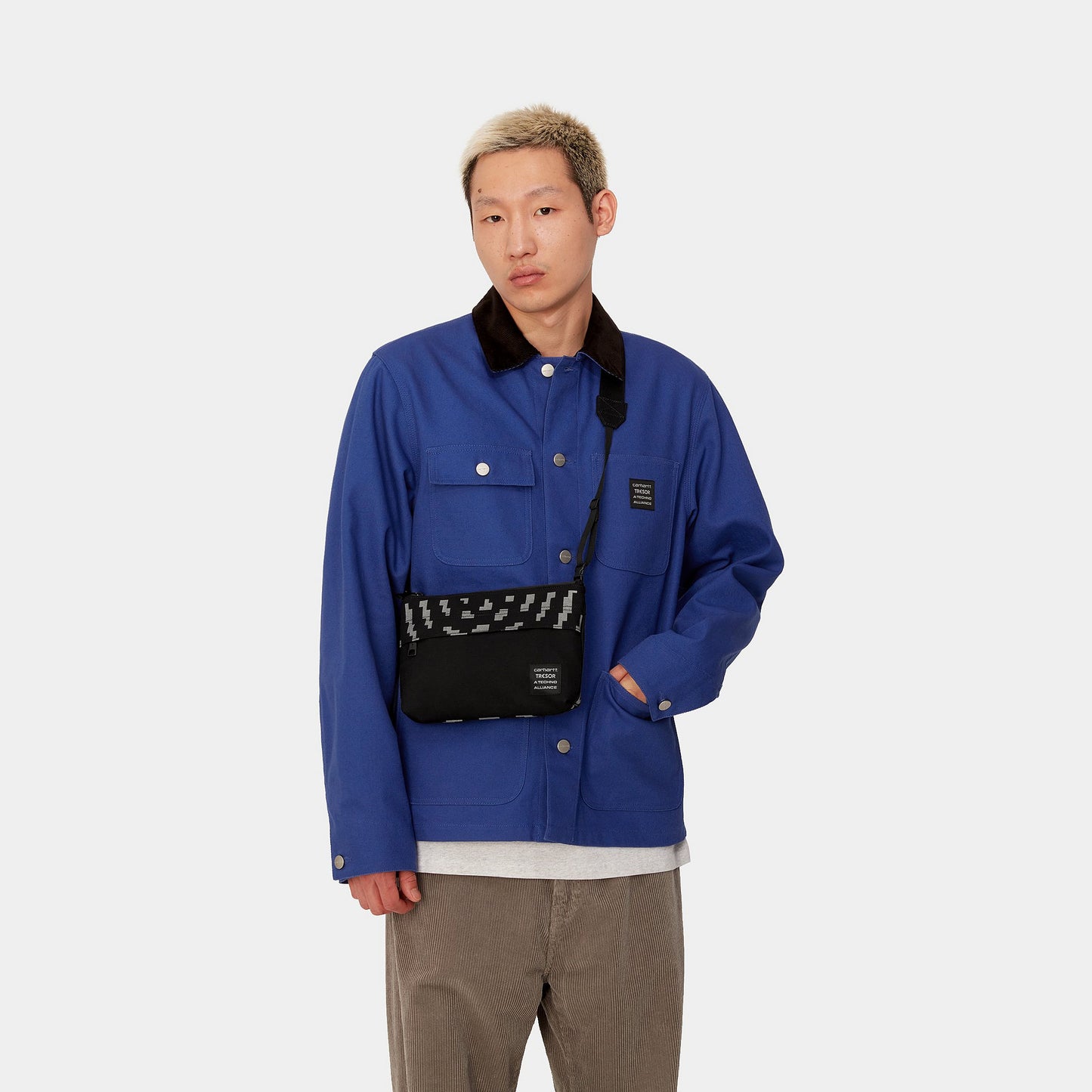 Carhartt WIP x Tresor Way Of The Light Strap Bag Black/Dark Grey Reflective