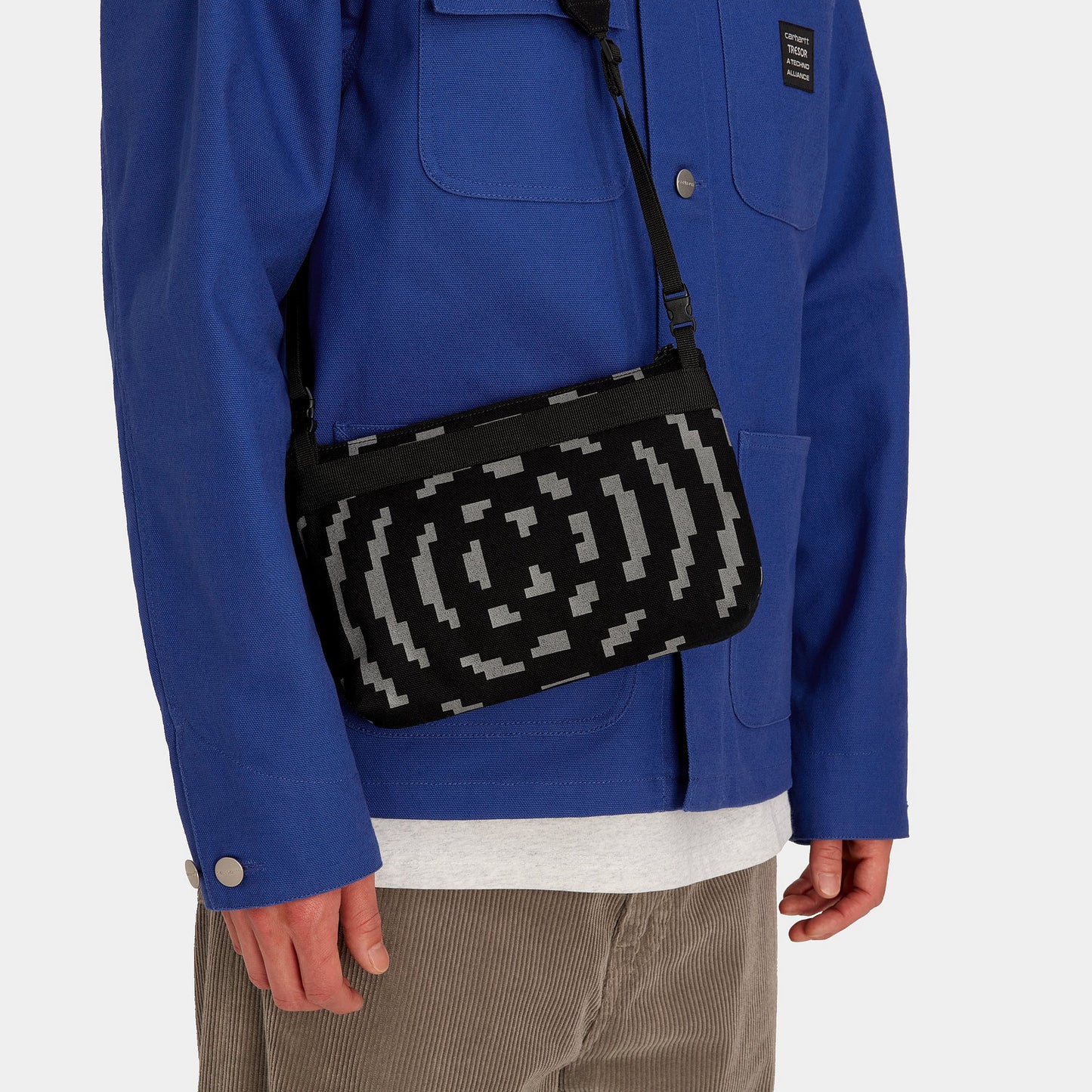 Carhartt WIP x Tresor Way Of The Light Strap Bag Black/Dark Grey Reflective
