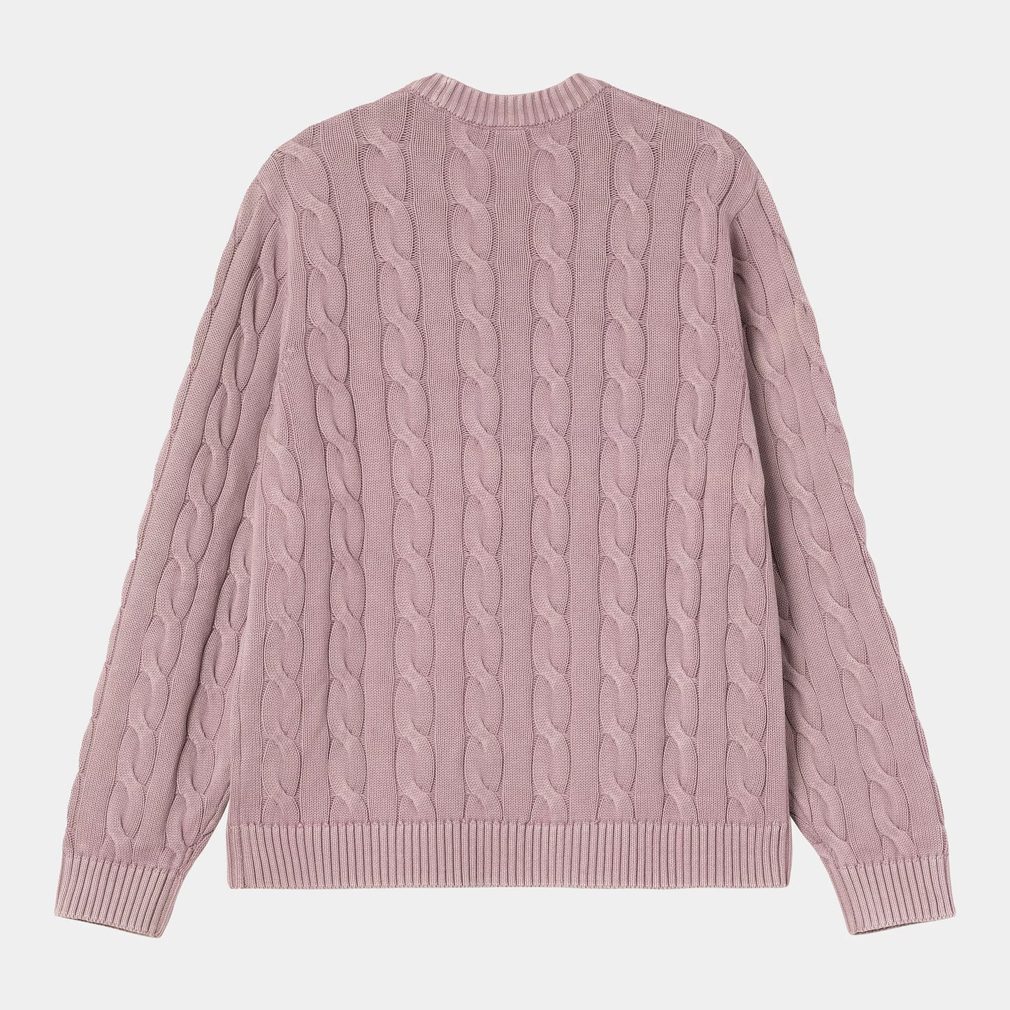 Carhartt WIP Carter Sweater Pink Fog Garment Dyed