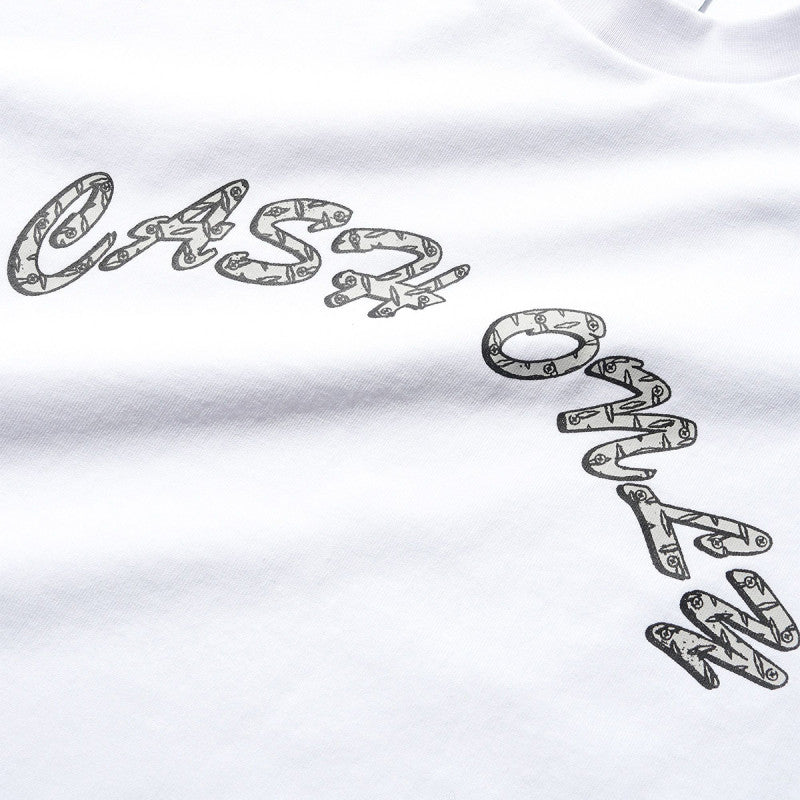 Cash Only Diamond Plate Logo T-Shirt White