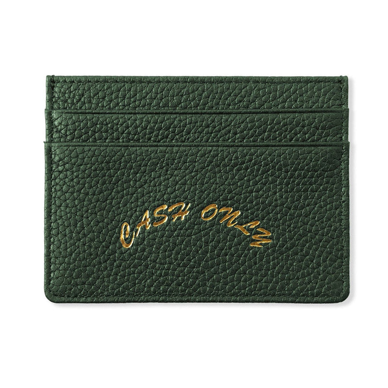 Cash Only Leather Cardholder Emerald