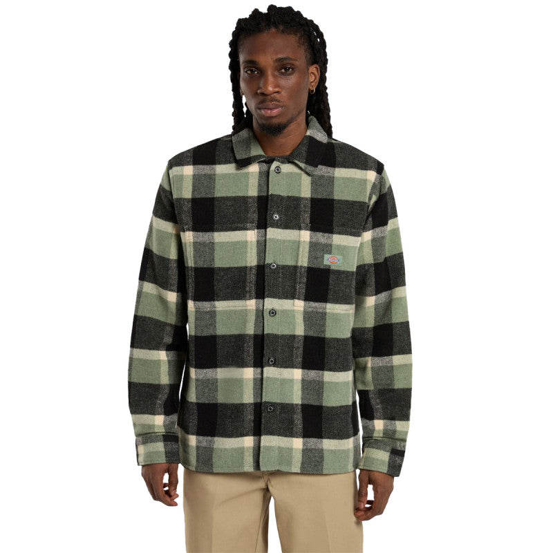Dickies Plaid Coaling Longsleeve Shirt Sea Spray