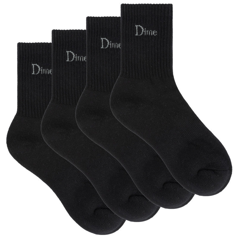Dime Classic 2 Pack Long Socks Black