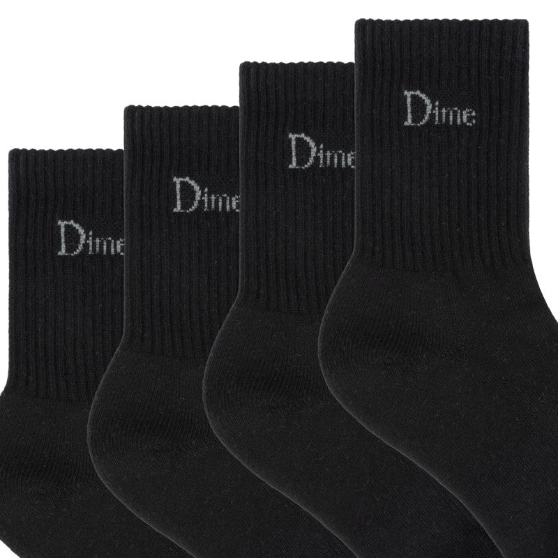 Dime Classic 2 Pack Long Socks Black