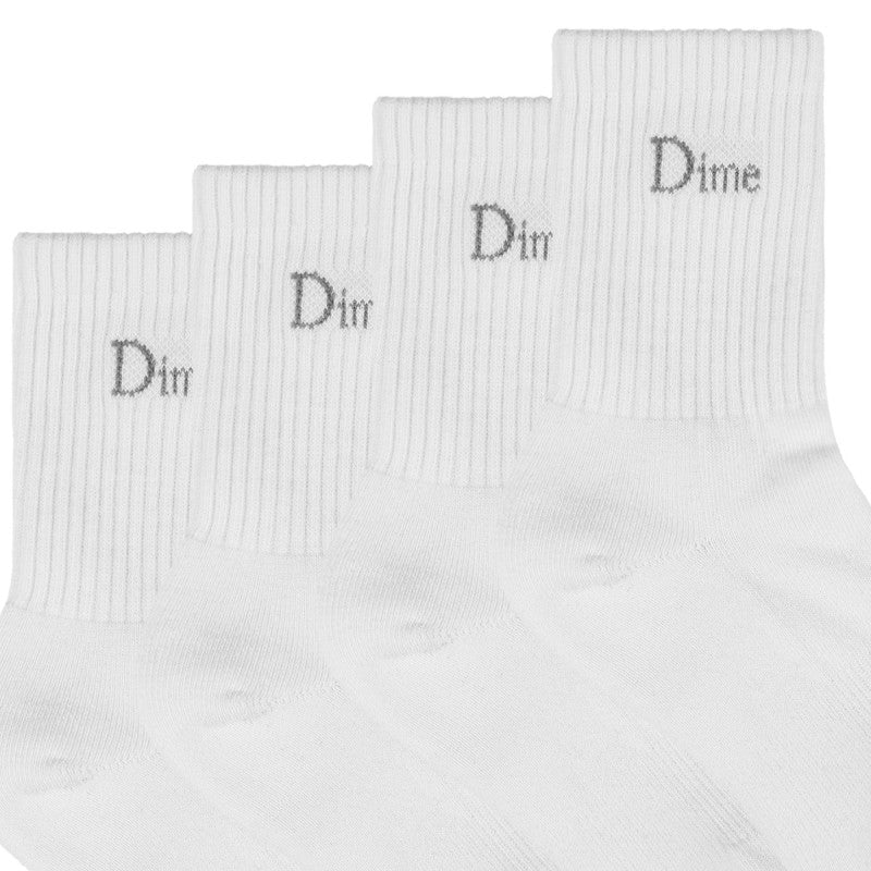 Dime Classic 2 Pack Long Socks White