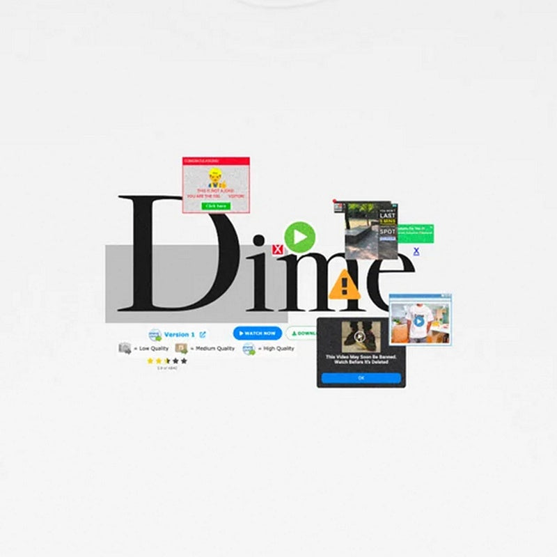 Dime Classic Adblock T-Shirt White