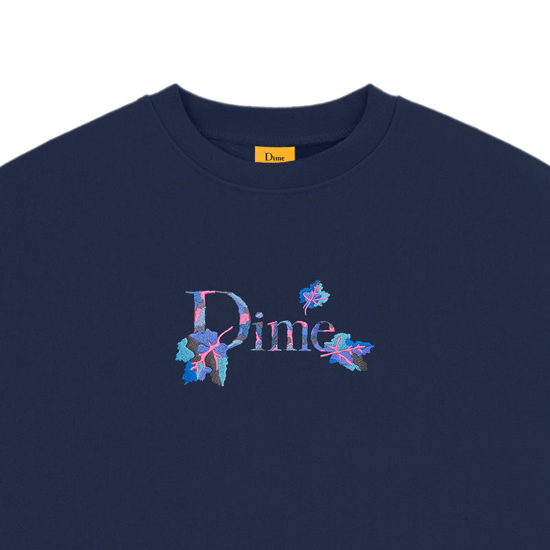 Dime Classic Leafy Crewneck Sweater Navy