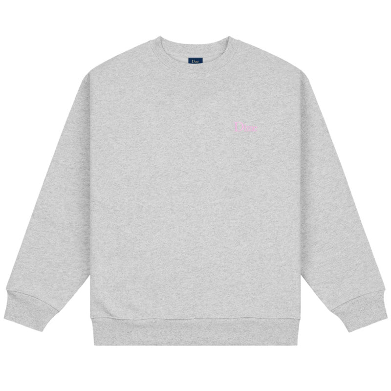 Dime Classic Small Logo Crewneck Sweater Heather gray