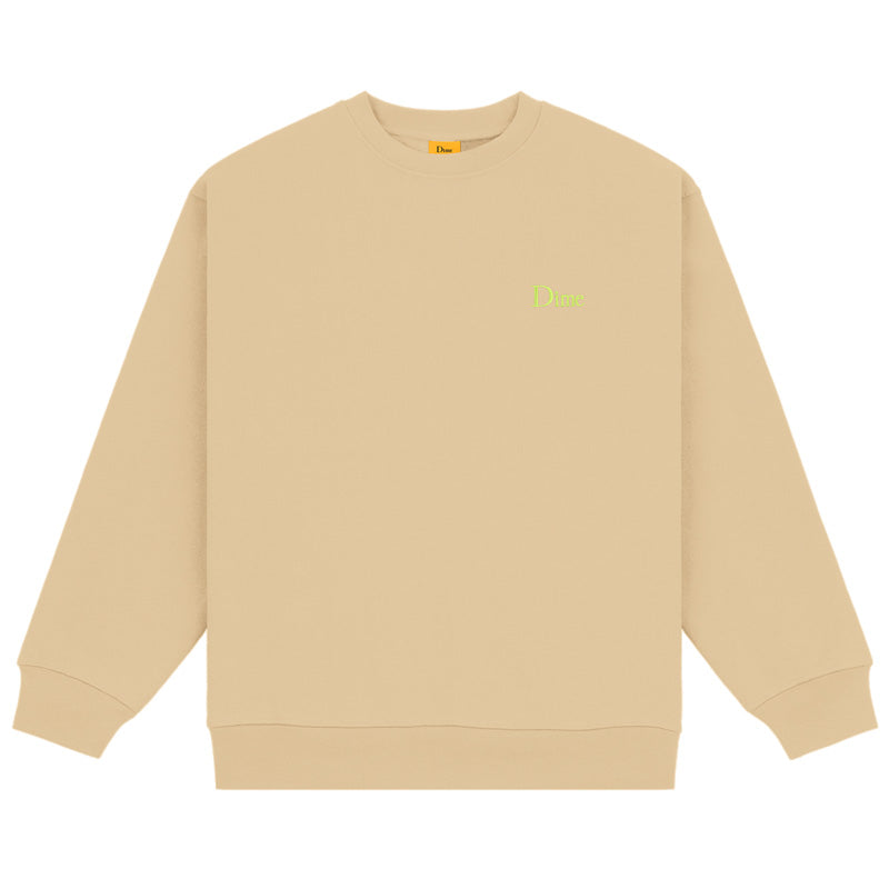 Dime Classic Small Logo Crewneck Sweater Sand