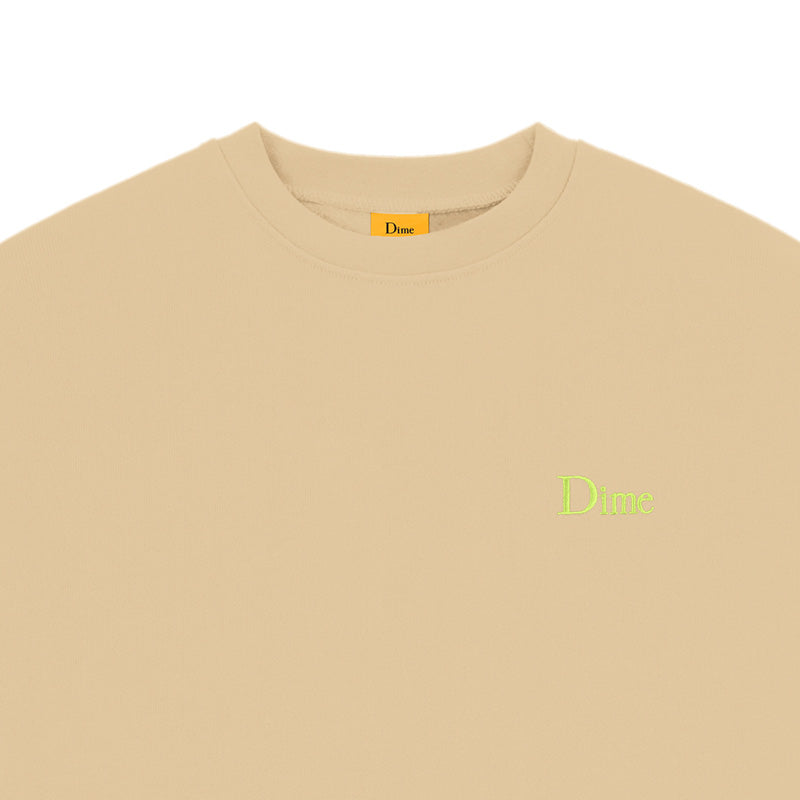 Dime Classic Small Logo Crewneck Sweater Sand