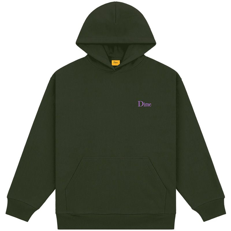 Dime Classic Small Logo Hoodie Forest Green