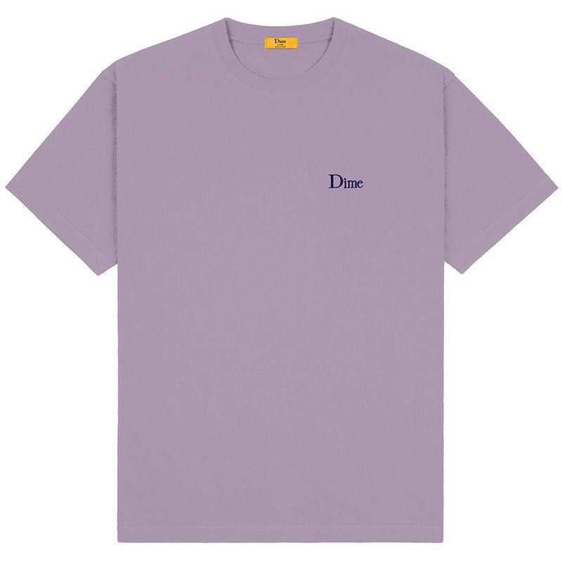 Dime Classic Small Logo T-Shirt Plum Gray