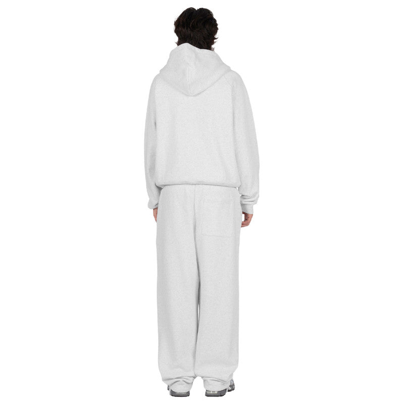 Dime Classic Small Logo Zip Hooded Sweater Ash