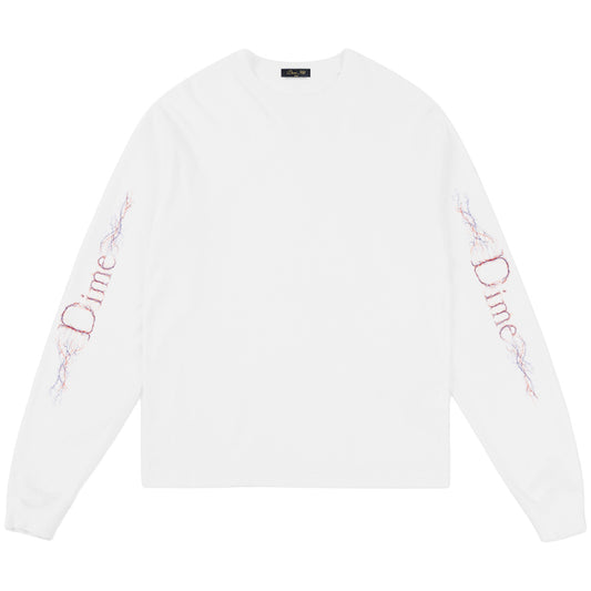 Dime Classic Veins Longsleeve T-Shirt White