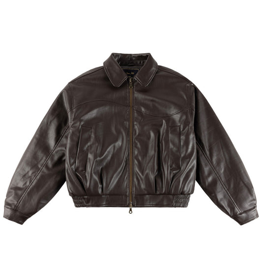 Dime Debossed Wavy Jacket Brown