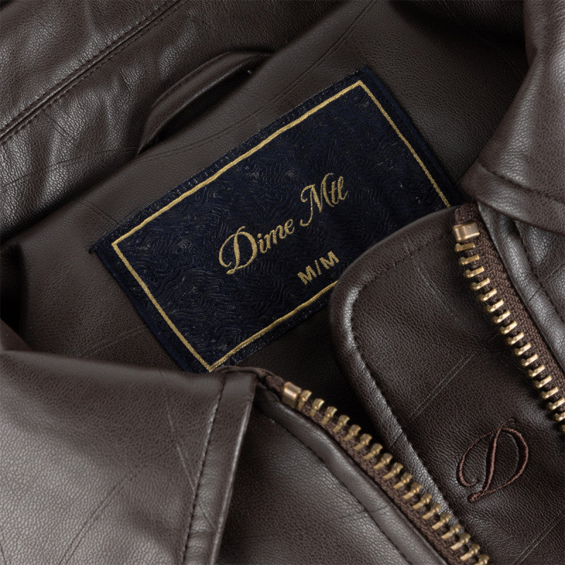Dime Debossed Wavy Jacket Brown