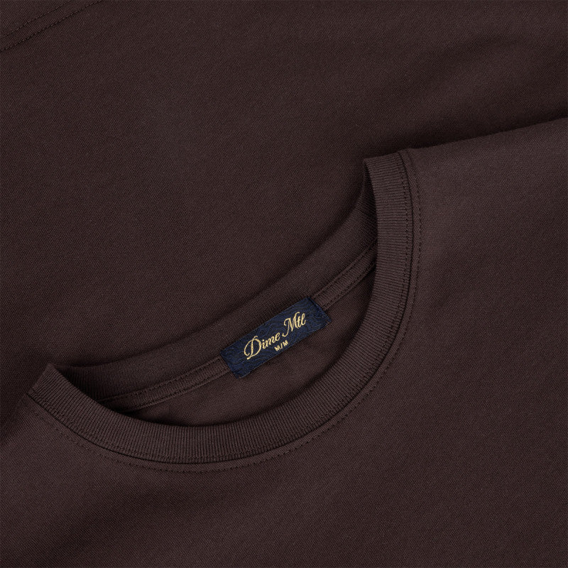 Dime Fingerprint T-Shirt Dark Brown