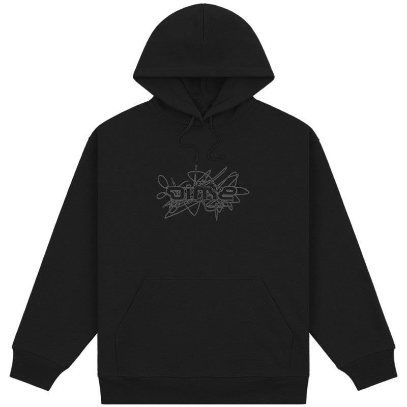 Dime Glyph Hooded Sweater Black