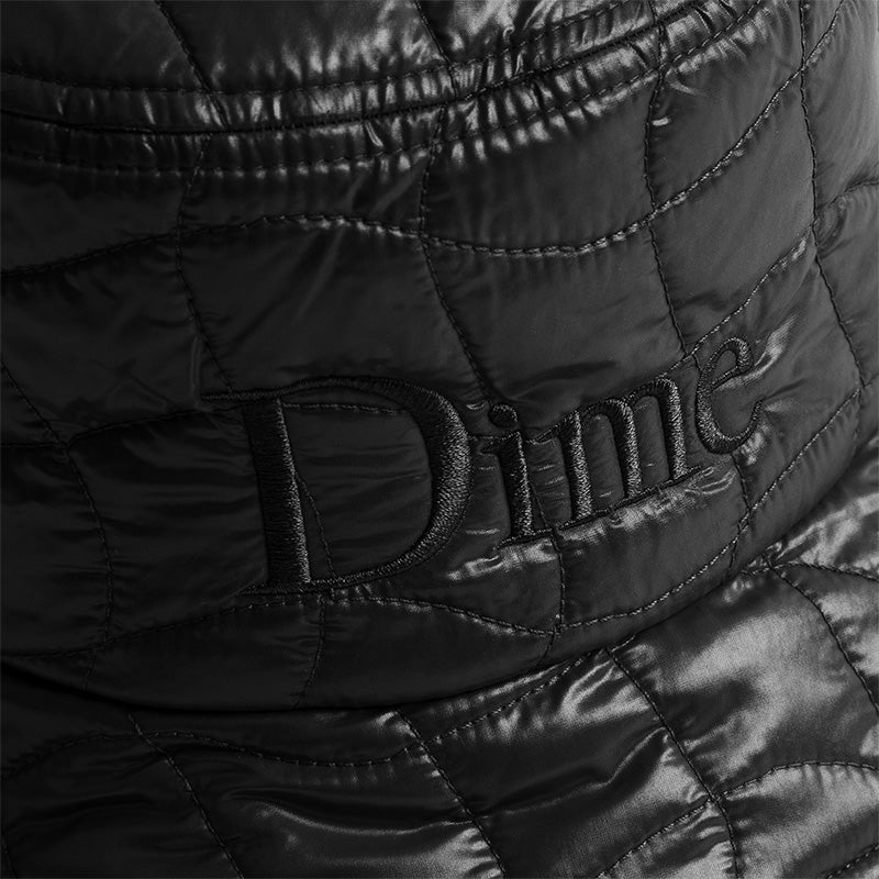 Dime Quilted Outline Bucket Hat Black