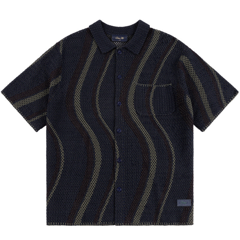 Dime Soleil Button Up Knit Navy