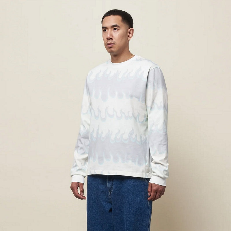 Dime Space Flame Longsleeve T-Shirt White