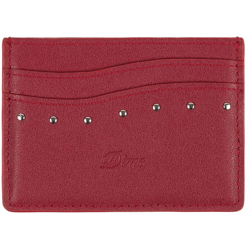 Dime Studded Cardholder Red