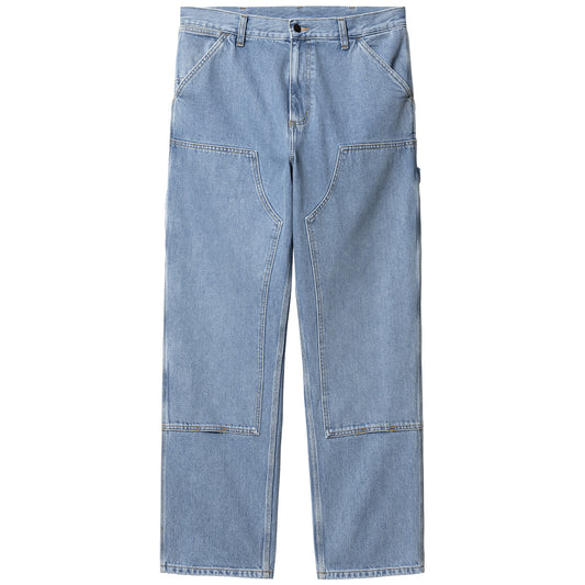 Carhartt WIP Double Knee Pant Blue Heavy Stone Bleached