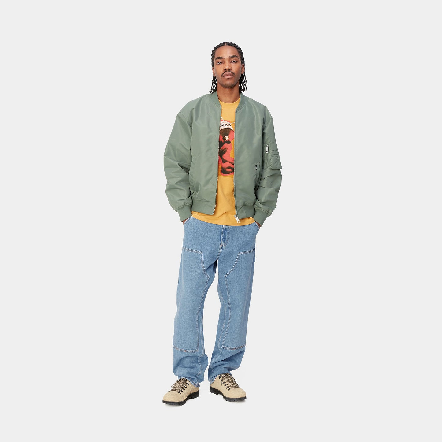 Carhartt WIP Double Knee Pant Blue Stone Bleached