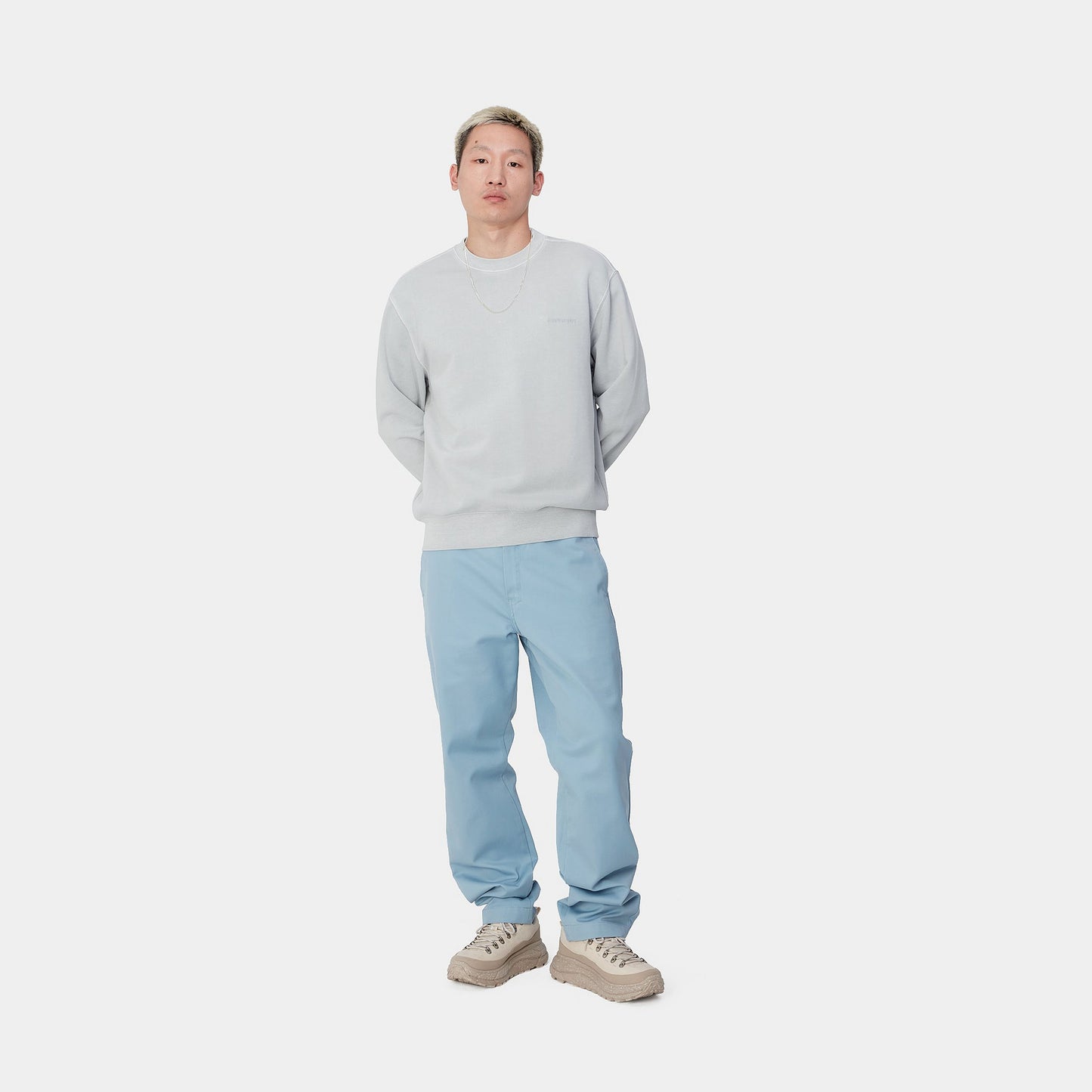 Carhartt WIP Duster Script Sweater Basalt Garment Dyed