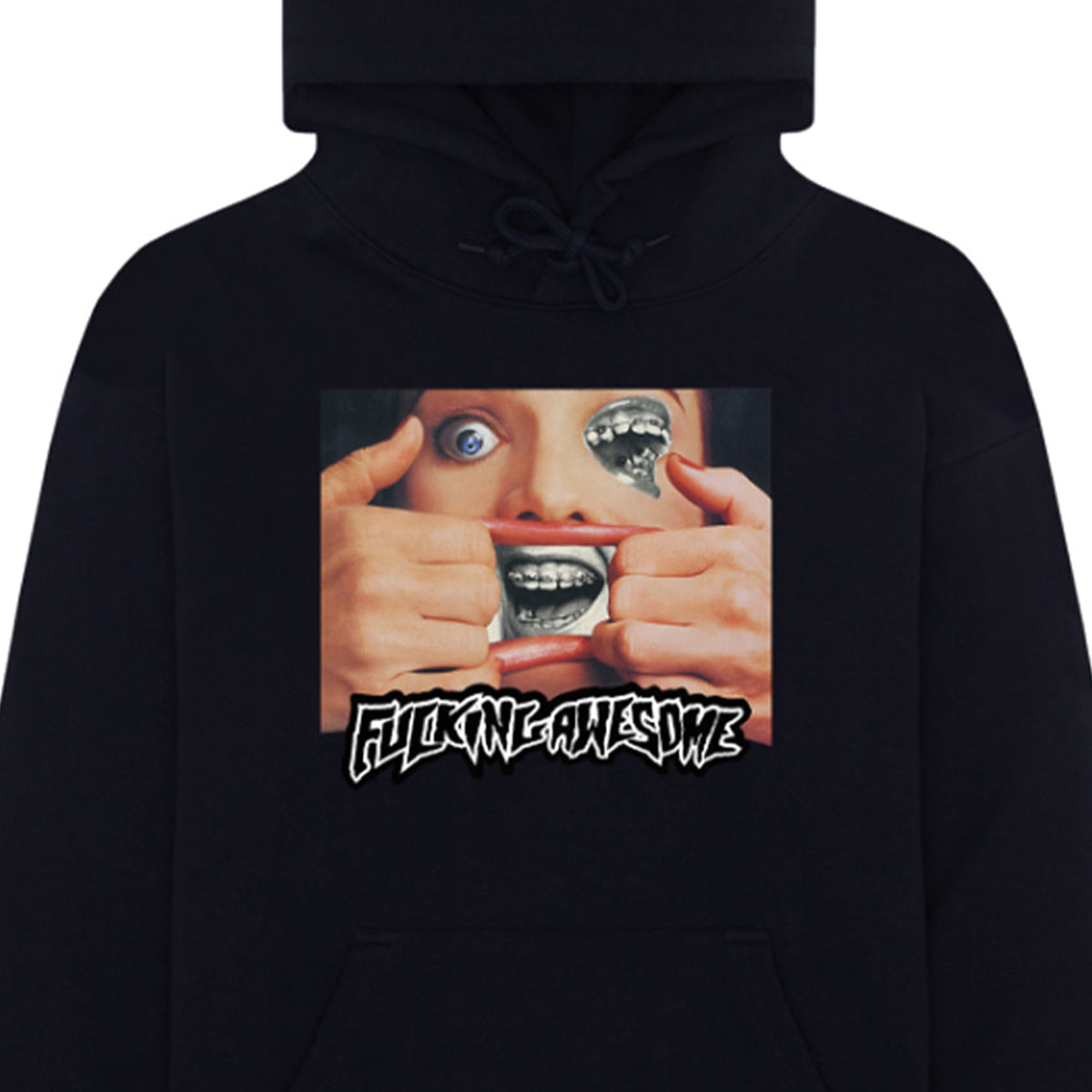 Fucking Awesome Brace Face Hoodie Black