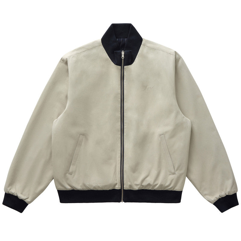Grand Collection Reversible Pinstripe Wool/Cotton Jacket