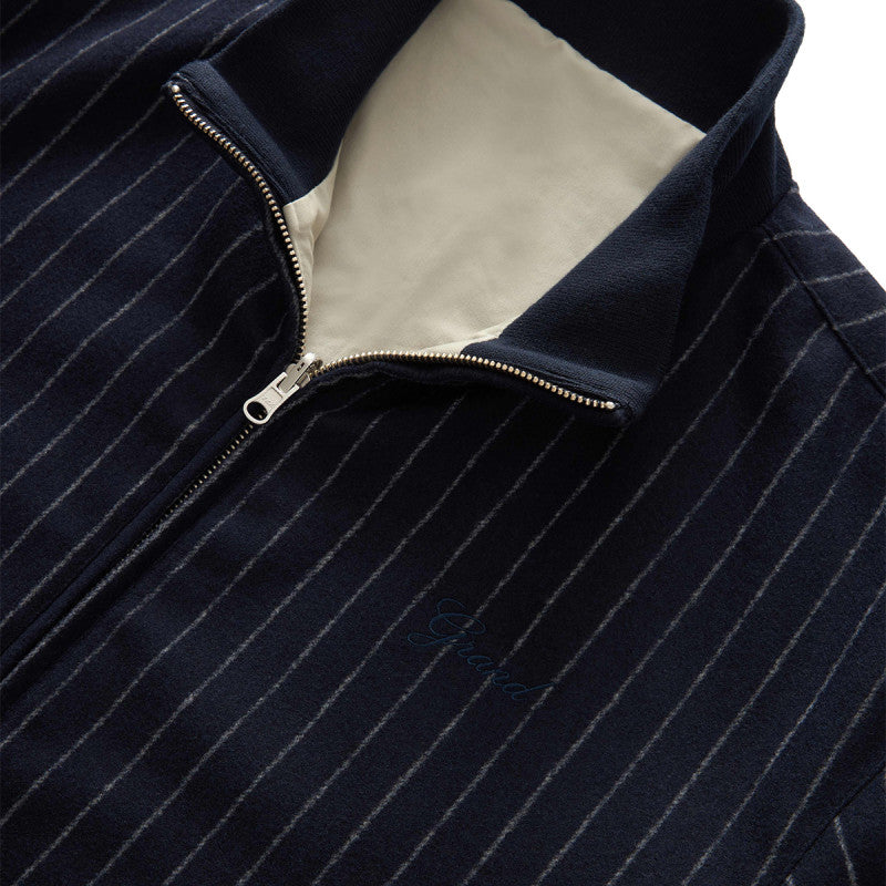 Grand Collection Reversible Pinstripe Wool/Cotton Jacket