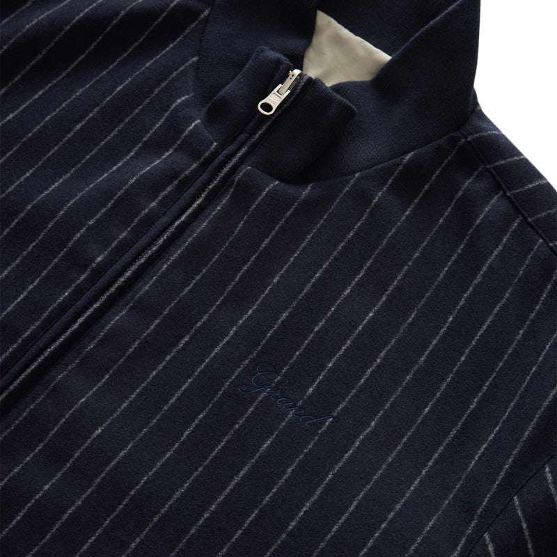 Grand Collection Reversible Pinstripe Wool/Cotton Jacket