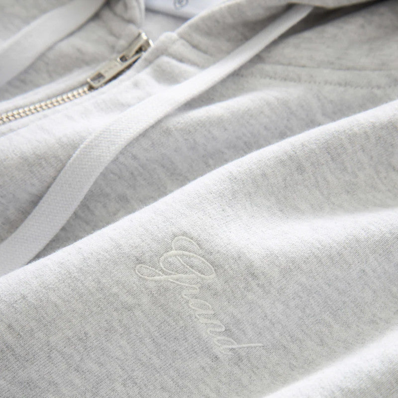 Grand Collection x New Balance Heavyweight Full Zip Hooded Sweater Grey