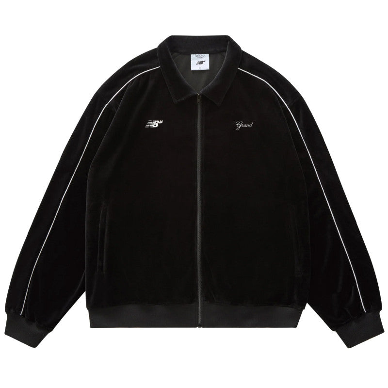 Grand Collection x New Balance Velour Track Jacket Black