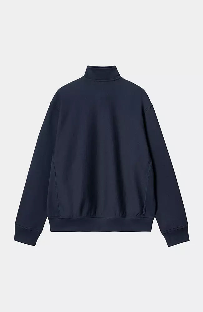 Carhartt WIP Half Zip American Script Sweater Air Force Blue