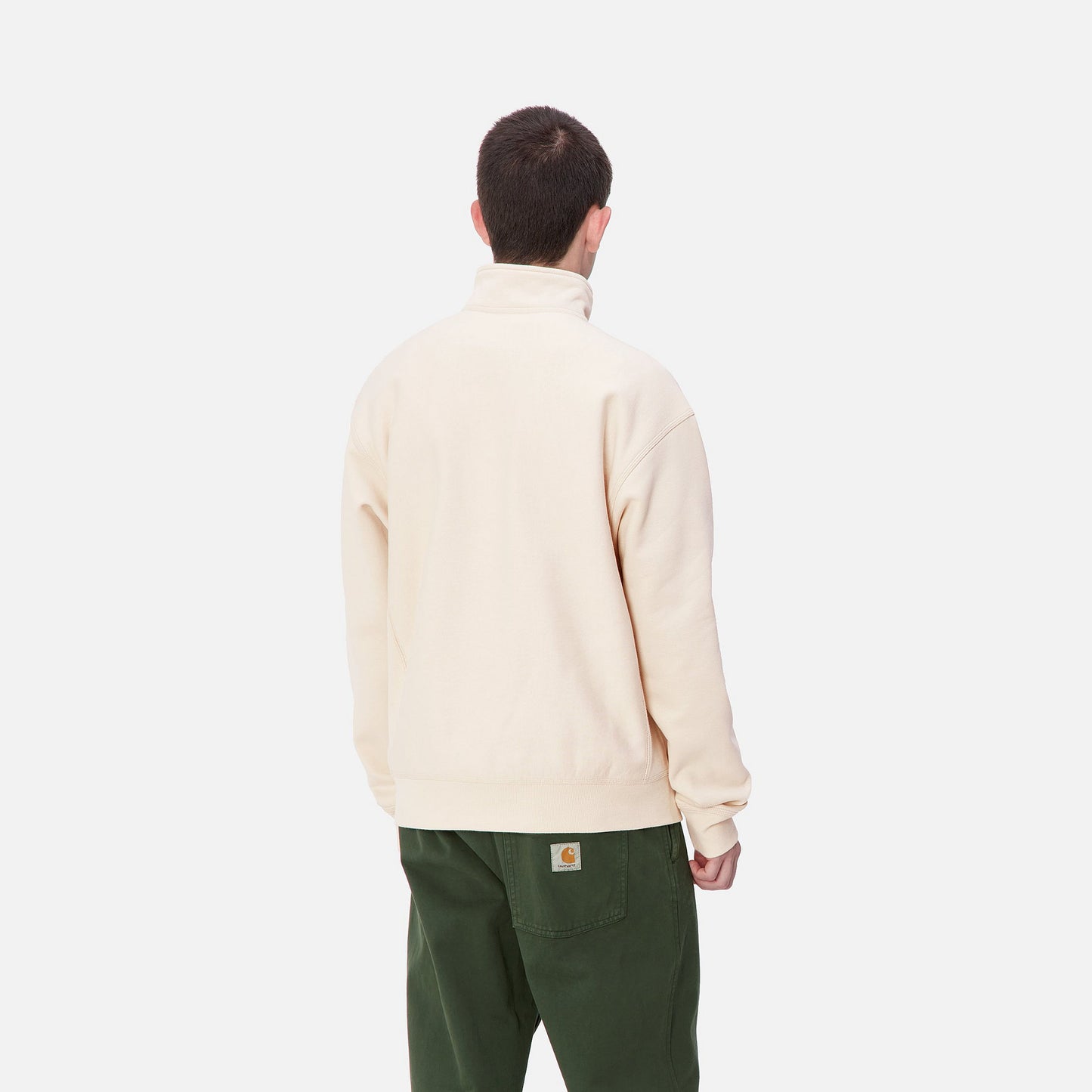 Carhartt WIP Half Zip American Script Sweater Moonbeam