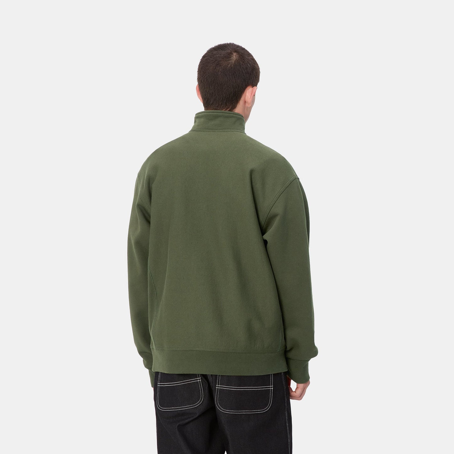 Carhartt WIP Half Zip American Script Sweater Tarragon