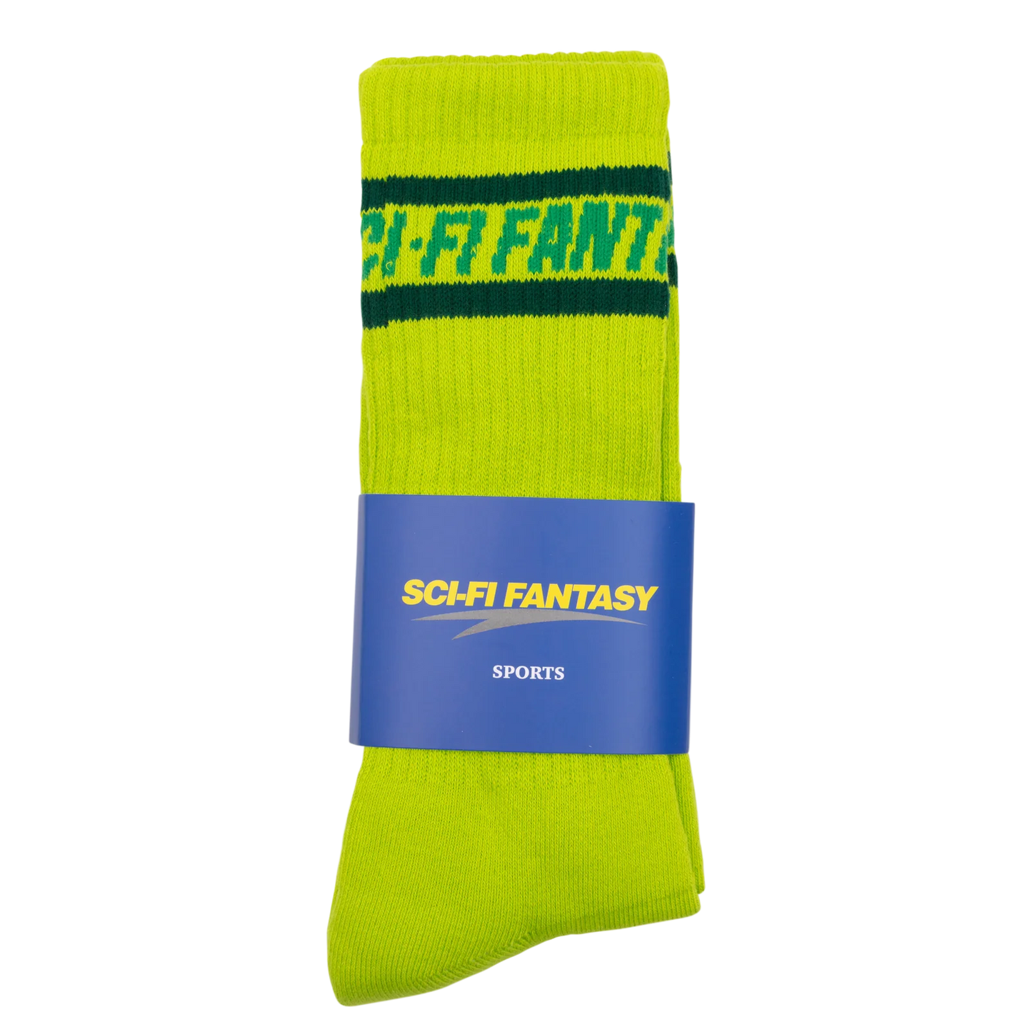 Sci-Fi Spiritual Guidance Socks Lime