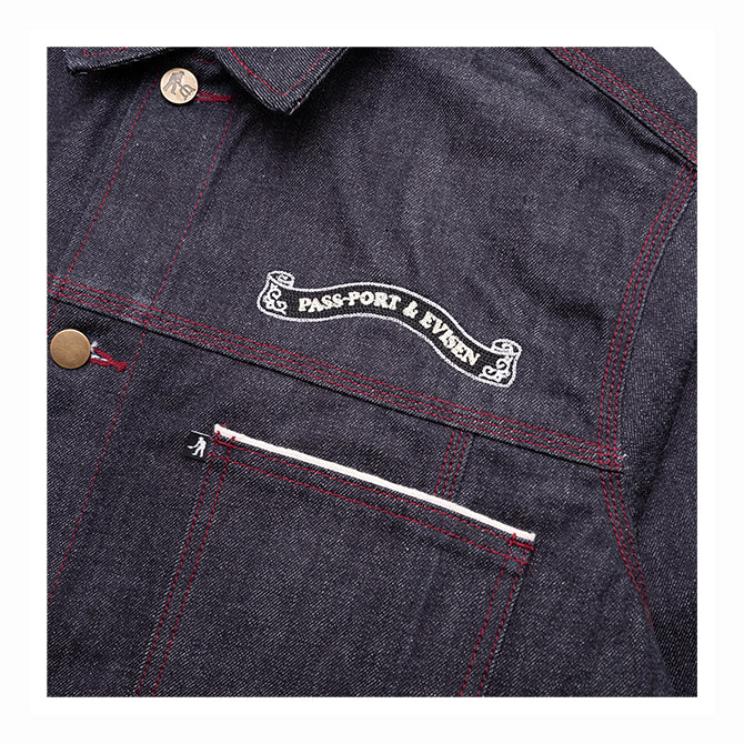 Pass-Port x Evisen Selvedge Denim Workers Club Jacket Raw Denim