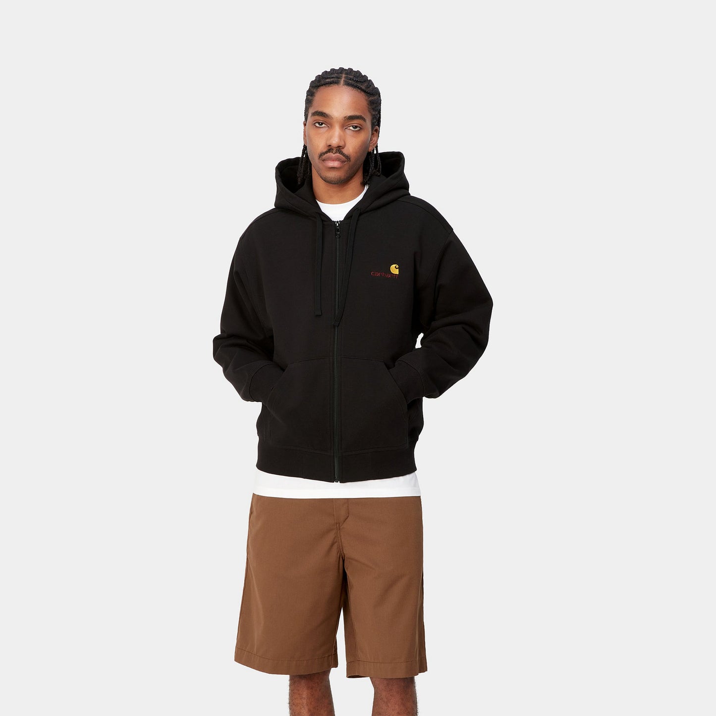 Carhartt WIP Hooded American Script Jacket Black