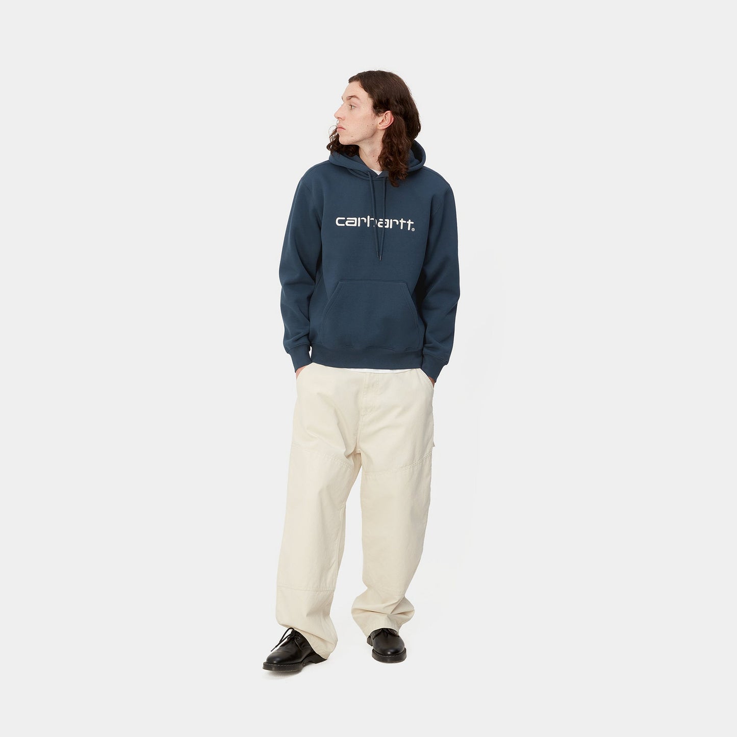 Carhartt WIP Hooded Carhartt Sweater Squid/Salt