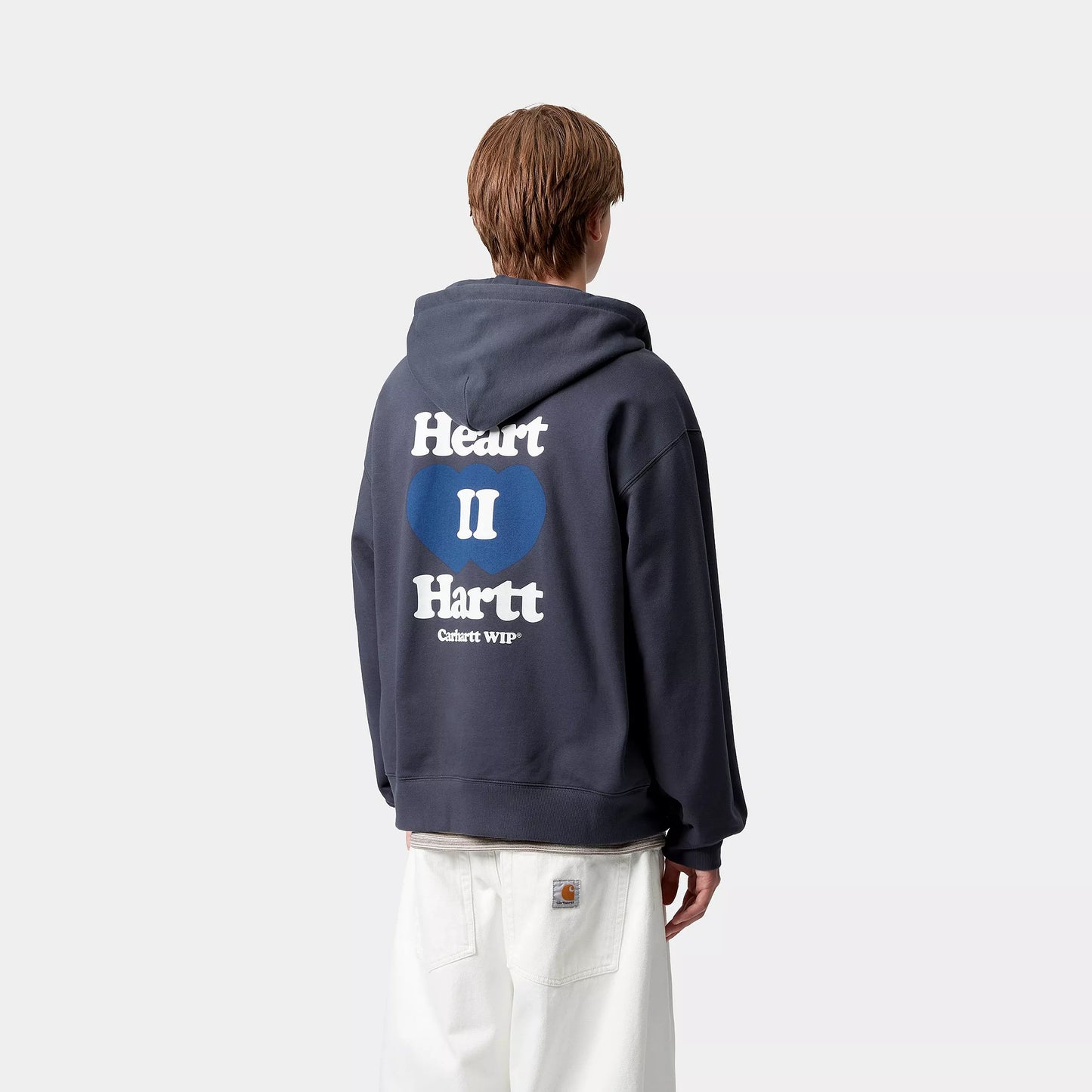Carhartt WIP Heart II Hartt Hooded Sweater Jacket Blue