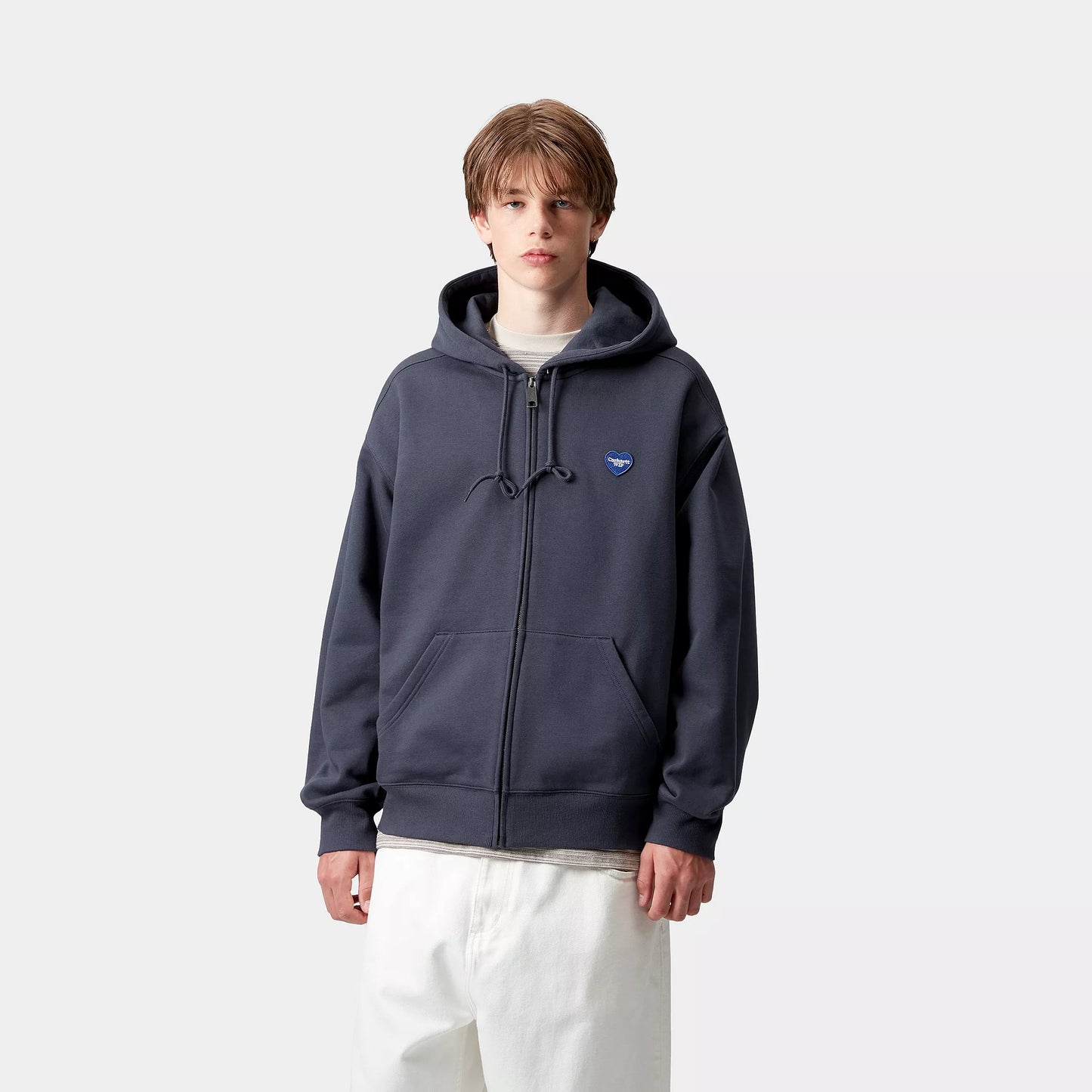Carhartt WIP Heart II Hartt Hooded Sweater Jacket Blue
