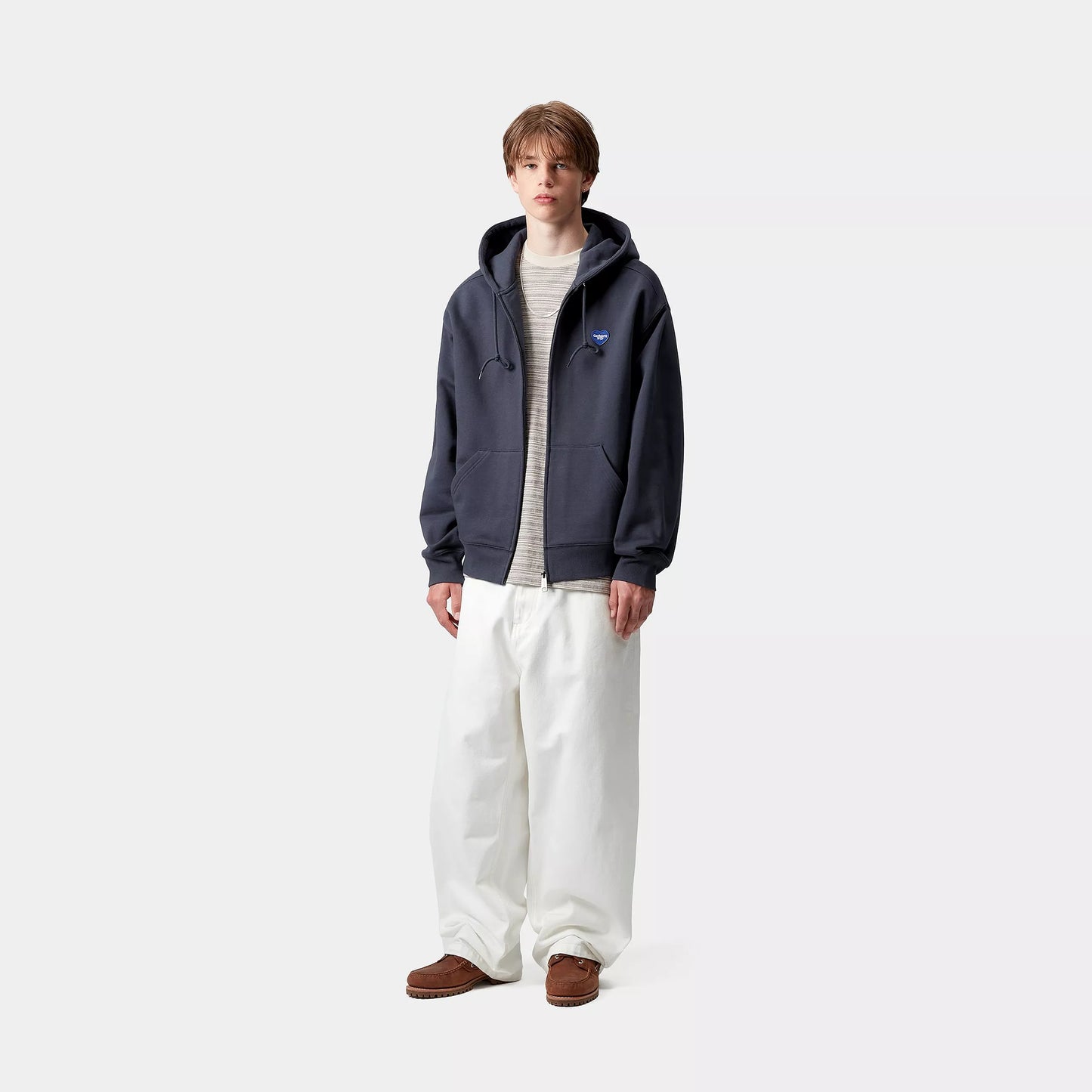 Carhartt WIP Heart II Hartt Hooded Sweater Jacket Blue